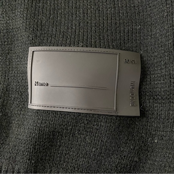 WELLDONE Jacquard Sweater Black Wool Blend Mens Size Medium - Picture 6 of 13